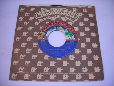 w SLEEVE Kiss Shout It Out Loud / Sweet Pain 1976 Stereo 45rpm