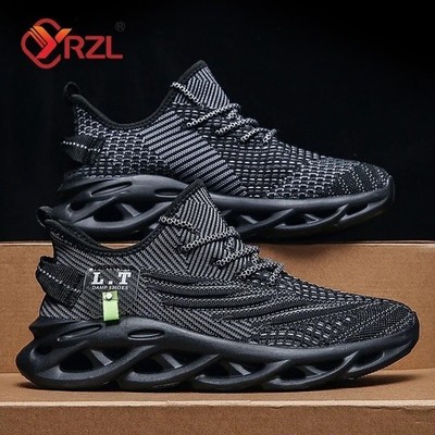 YRZL Herren Sport Laufen Schwarz Jogging Freizeitschuhe Espadrilles in pl