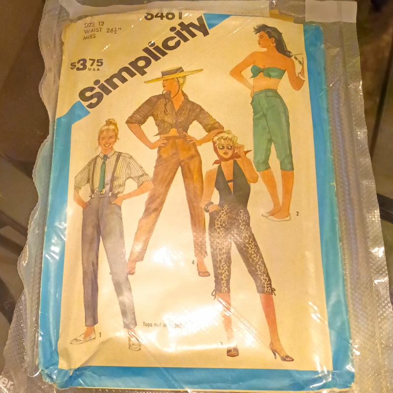 Simplicity 6461 Misses' Pants Sewing Pattern, Vintage Original Sportswear
