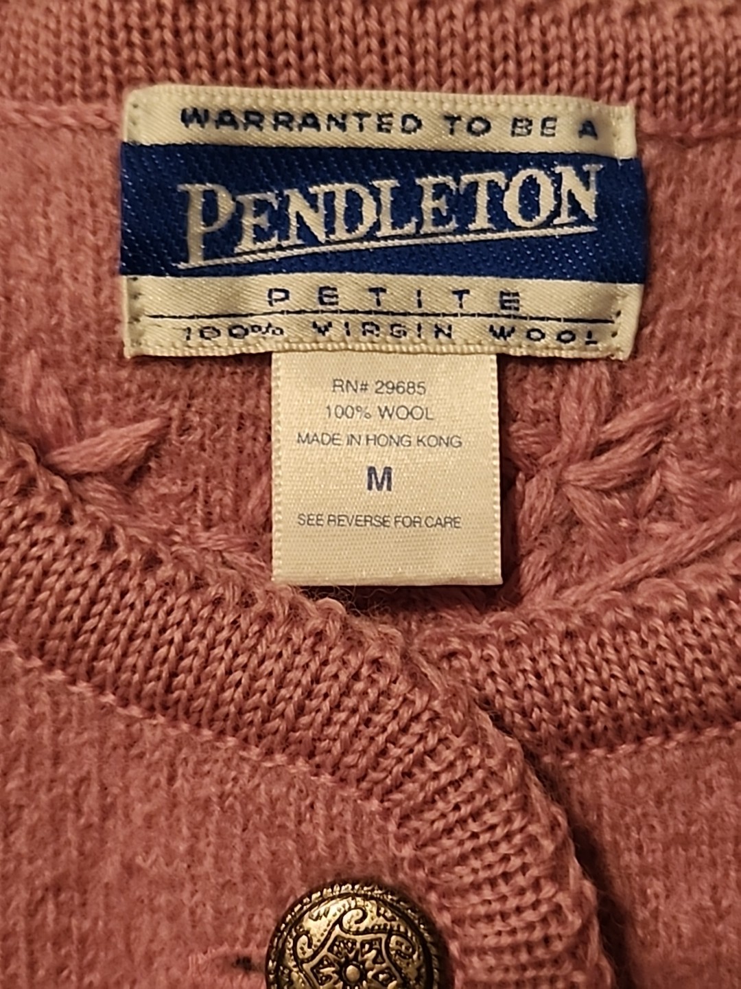 Womens Pendleton Virgin Wool Button Up Cardigan S… - image 7