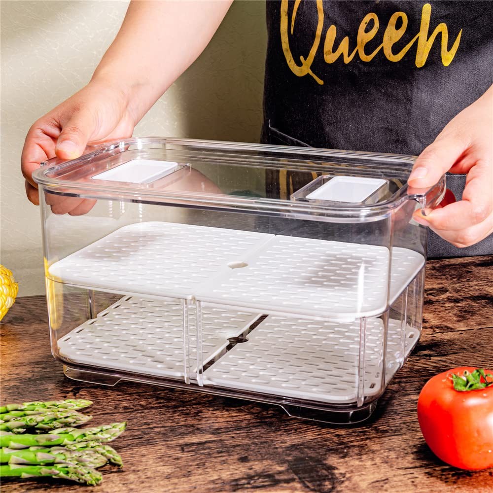 Fridge Produce Saver Storage Vegetable Fruit Containers Food Produce Saver Co...