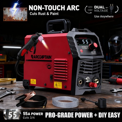 #ad 55A Plasma Cutter with Pilot Arc 120V 240V 3 4quot; Clean Cut on Rusty Painted Metal $229.98