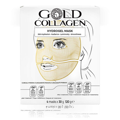 GOLD COLLAGEN Hydrogel Maske Set - Gesichtsmasken Hautpflege Set Für Dehydrierte