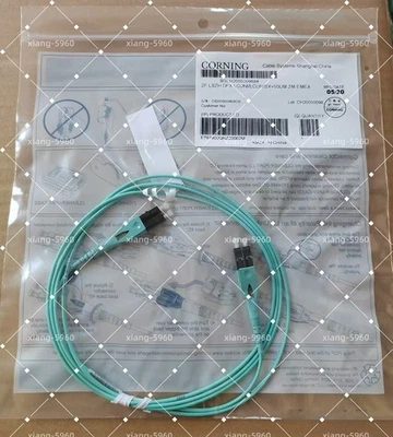 Corning LC-LC 2M Multimode Fiber Patch Cable Duplex OM3 OM4 Lot of 10 - Image 1 of 4