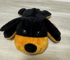 Melissa  Doug Plush Dog Puppy Black Brown Floppy Stuffed Animal Lovey Toy