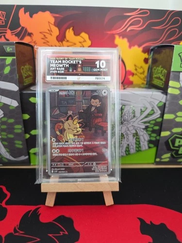 Pokémon TCG Team Rocket's Meowth Art Rare Glory of Team Rocket Ace 10 Korean