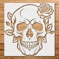 Gothic Skull Wall Art Stencil for Dark Themed Home Decor - StencilAir