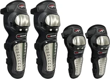 Knee Pads Elbow Pads Stainless Steel Motorcycle Elbow Knee Shin Guards Protector