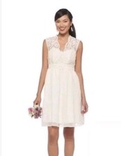 Tevolio Dress Womens Size 6 Cream Embroidered Lace Sleeveless