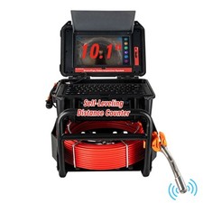 Sewer Camera Self Leveling 10.1" Pipe Drain Camera W/ 100ft Meter Marker Cable