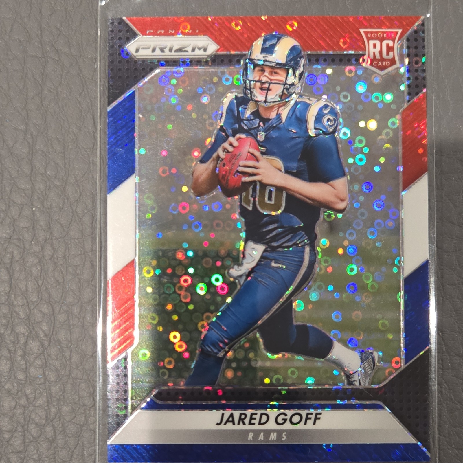 Panini Prizm 2016 Jared Goff Rookie Red White & Blue Disco Prizm #208 Rams