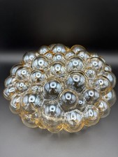 Helena Tynell für Glashütte Limburg | Bubble Glas Leuchte | Bernstein Gold Vinta