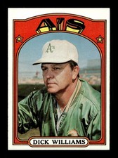 1972 Topps BASEBALL Dick Williams MGR #137 (NM+) Oakland A's