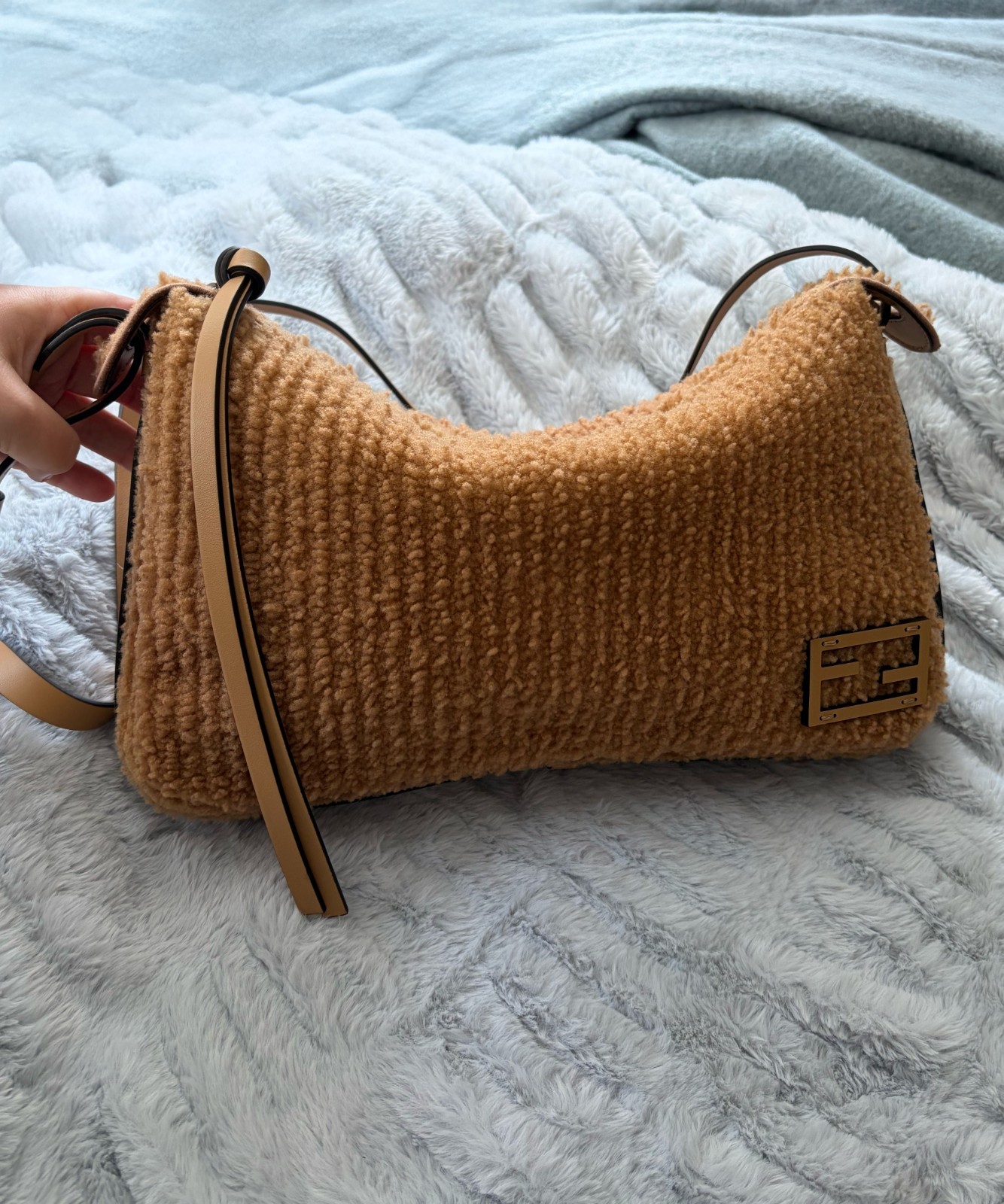 Fendi Shearling Simply Shoulder Bag Medium image 2