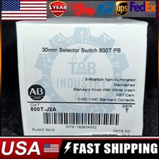 NEW AB Bulletin 800T-J2A Oil Tight Selector Switch 3 POSITION Maint US Free Tax