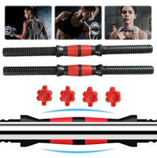 3Pairs - Dumbbell Bars Spinlock Collars Set - Weight Lifting Gym Dumbell Handles
