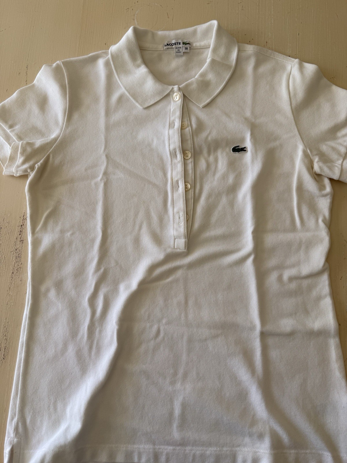 Lacoste Women’s Polo Shirts White Pink Aqua Short Sleeve Sz 38 Set of 3 thumbnail 9