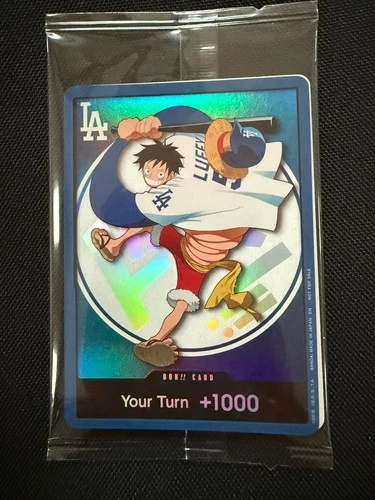 Los Angeles Dodgers One Piece Luffy Don Promo Card 7/2/2026 IN HAND SHIP READY