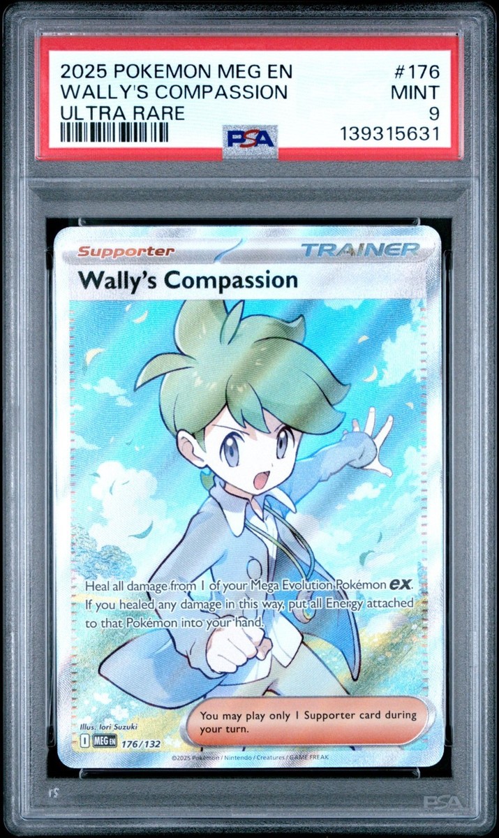 PSA 9 Wally's Compassion 176/132 Me01: Mega Evolution Holo | eBay