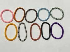 10x Glass Seed Bead Handmade Beaded Crochet Roll On Bracelet Nepal Jewelry Lot D