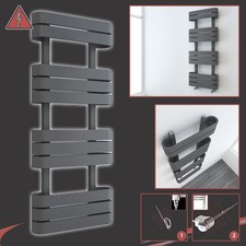 Electric Anthracite Towel Rail Radiator BARLO 500mm(w) x 1200mm(h) Filled 600W