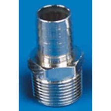 Eddie Motorsports MS115-3838 Brass Hose Fitting 3/8 NPT-3/8 Hose Chrome Plated E