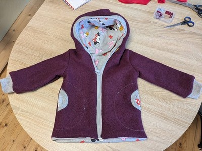 Walkjacke Handmade Mädchen Gr.98