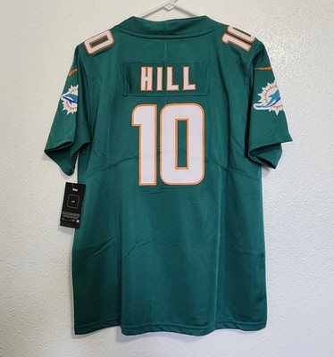 YOUTH MIAMI DOLPHINS Tyreek Hill #10 Stitched Jersey Size Large (14/16) NWT  