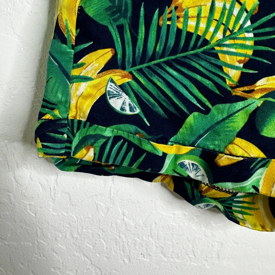 Old Navy Novelty Leaves Banana Lime Fruit Print Summer Shorts Yellow Juniors 16 - Image 4 of 4