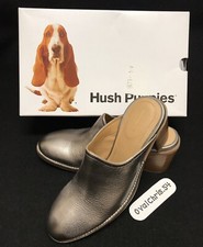 Hush Puppies Women  s Sz 9.5 M Hannah Mules Silver Metallic New with box 