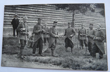 WW1 German Soldiers, Pickelhaube No.123. Guarding French Prisoners (c)