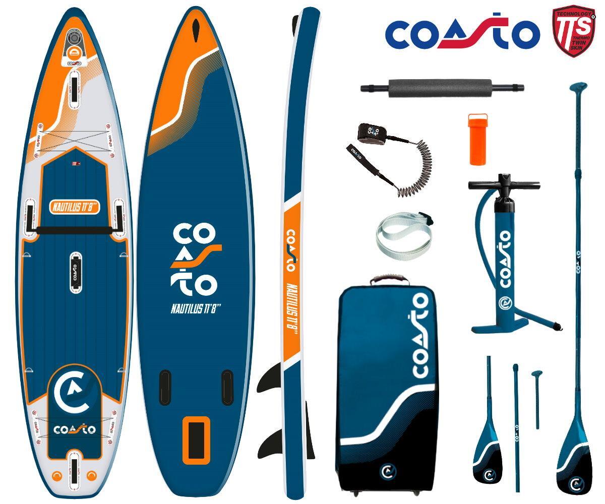 COASTO NAUTILUS 11.8 Tabla SUP Inflable Stand Up Paddle Surf-Board Paddel ISUP