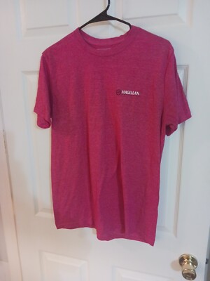 Magellan Outdoors T-Shirt Mens Medium Red Short Sleeve Crew Neck Free Shipping 