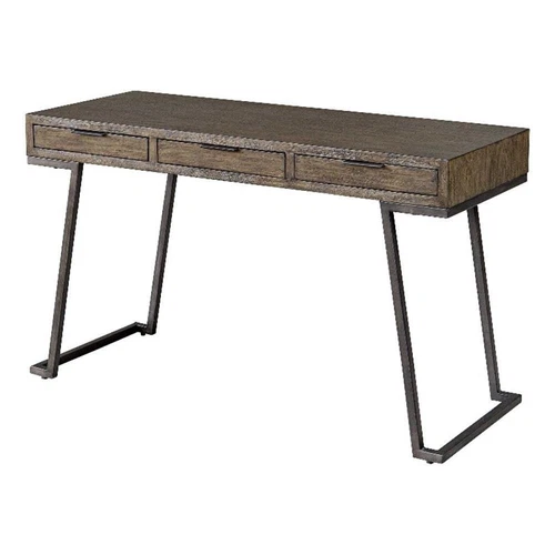 Uttermost Comrade Contemporary Wood and Metal Desk in Woodtone Gray - Picture 1 of 9