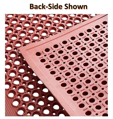 Alfombrilla antifatiga de goma negra o roja de 1/2” o 3/4” cocina garaje 3x5 pies - Imagen 28 de 29
