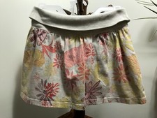 Girl's Old Navy Skort Skirt Size XL Tan Floral Print Wide Band Built in Shorts