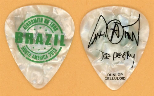 Aerosmith Joe Perry Vintage Guitar Pick - 2013 South America Tour
