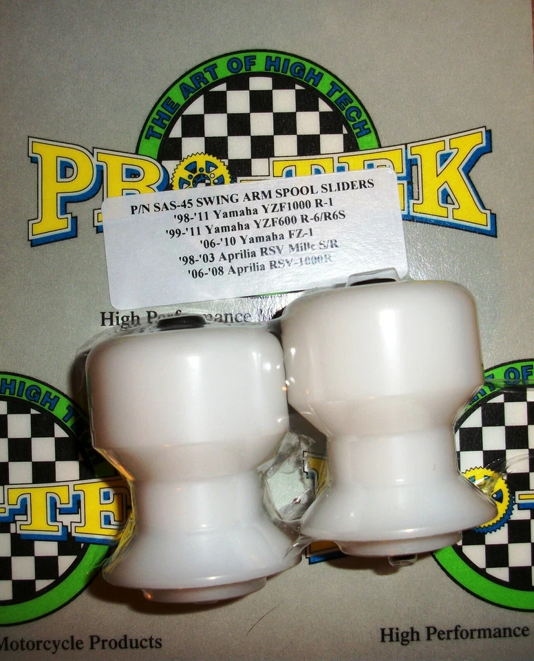 Carrete deslizante Pro-tek brazo oscilante Yamaha 2014-2018 FZ09 FZ10 FJ09 blanco nuevo 6 mm Foto 3 de 4