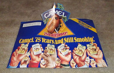 JOE Camel Cigarettes Pyramid Pop Up AD 75th Anniversary PLAYS