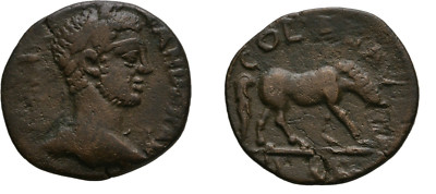 Ancient Rome ALEXANDRIA TROAS 222-235 AD SEVERUS ALEXANDER Horse