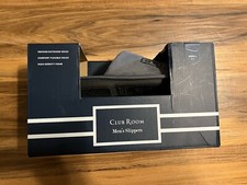 Club Room Mens Best Dad Faux Suede Slip On Slide Slippers Shoes Small 6-7 Gray