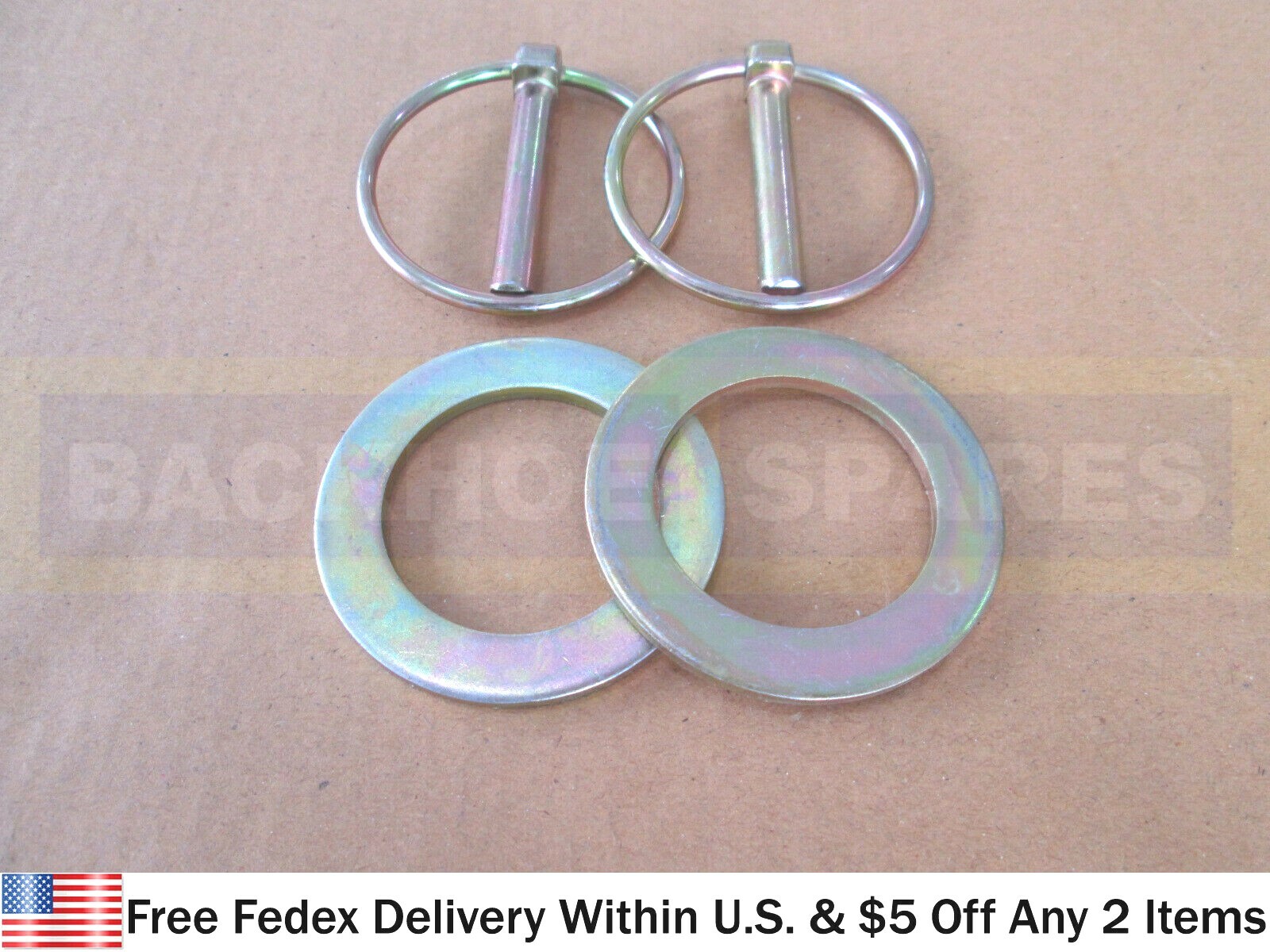 JCB PARTS BUCKET PIN WASHERS & LYNCH PINS (PART NO. 826/00512 823/