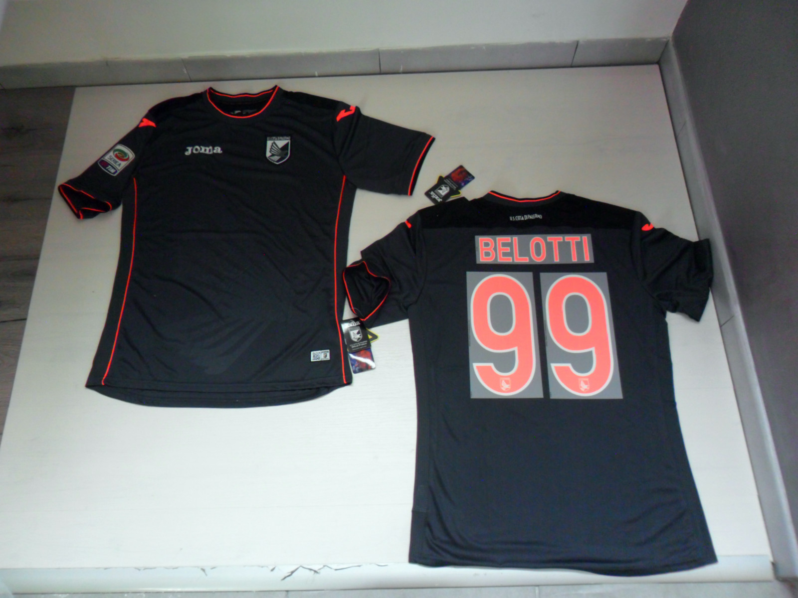 FW14 PALERMO MAGLIA AWAY 99 BELOTTI HOME SHIRT JERSEY + PATCH LEGA MAGLIETTA FW14 PALERMO MAGLIA AWAY 99 BELOTTI HOME SHIRT JERSEY + PATCH LEGA MAGLIETTA