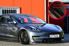 CUP Spoilerlippe Wing SCHWARZ für Tesla Model 3 Performance Frontspoiler Schwert