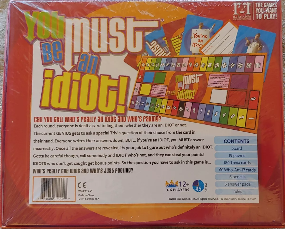 You Must Be An Idiot Trivia Game Overview