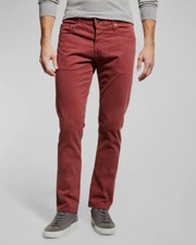 $198 Adriano Goldschmied Men's Red Tellis Modern Slim Twill Pants Size 30W x 34L