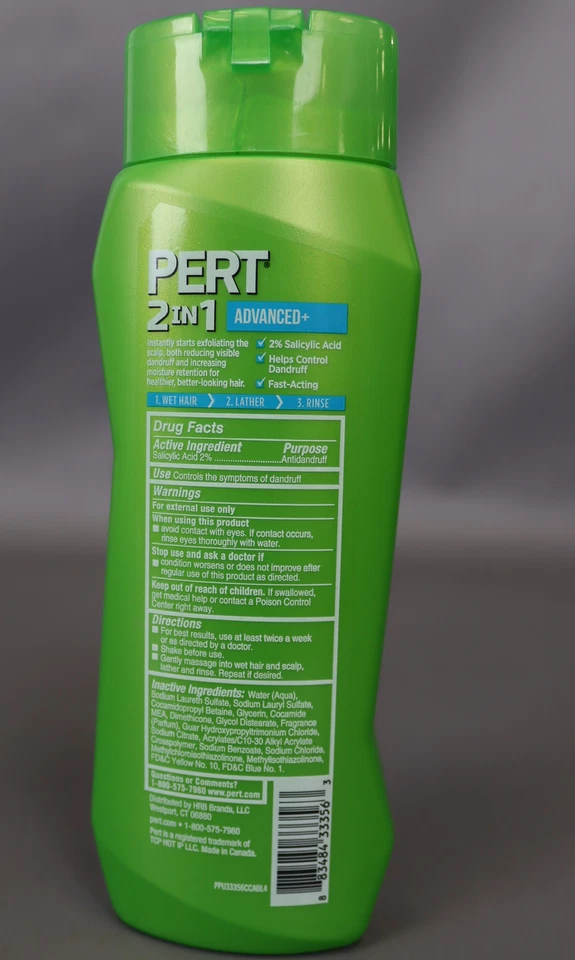 Pert Plus 2 in 1 Shampoo + Conditioner Dandruff Control 13.50 oz Pack 2 - Image 3 of 4