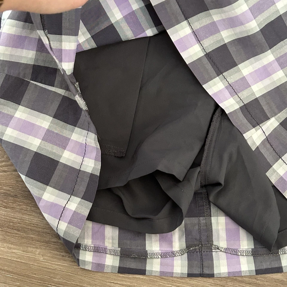 Cutter and Buck Annika Purple Blue Plaid Sporty Golf Women’s Skort Size 8 - Image 2 of 4