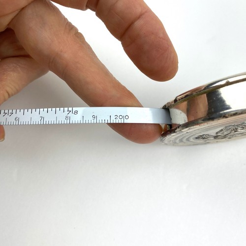 Vintage Large Tape Measure Great Seal of America E PLURIBUS UNUM Silver Plate - Picture 6 of 12