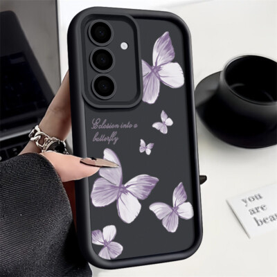 Schmetterling Handy Schutz Hülle Für Samsung S25 Ultra S24 S23 FE S22 A05S Cover